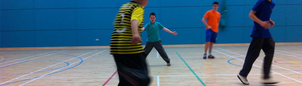 Boys playing sports -football